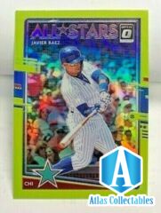 Javier Baez 2020 Panini Donruss Optic LIME GREEN Prizm Holo Refractor AS #200 SP